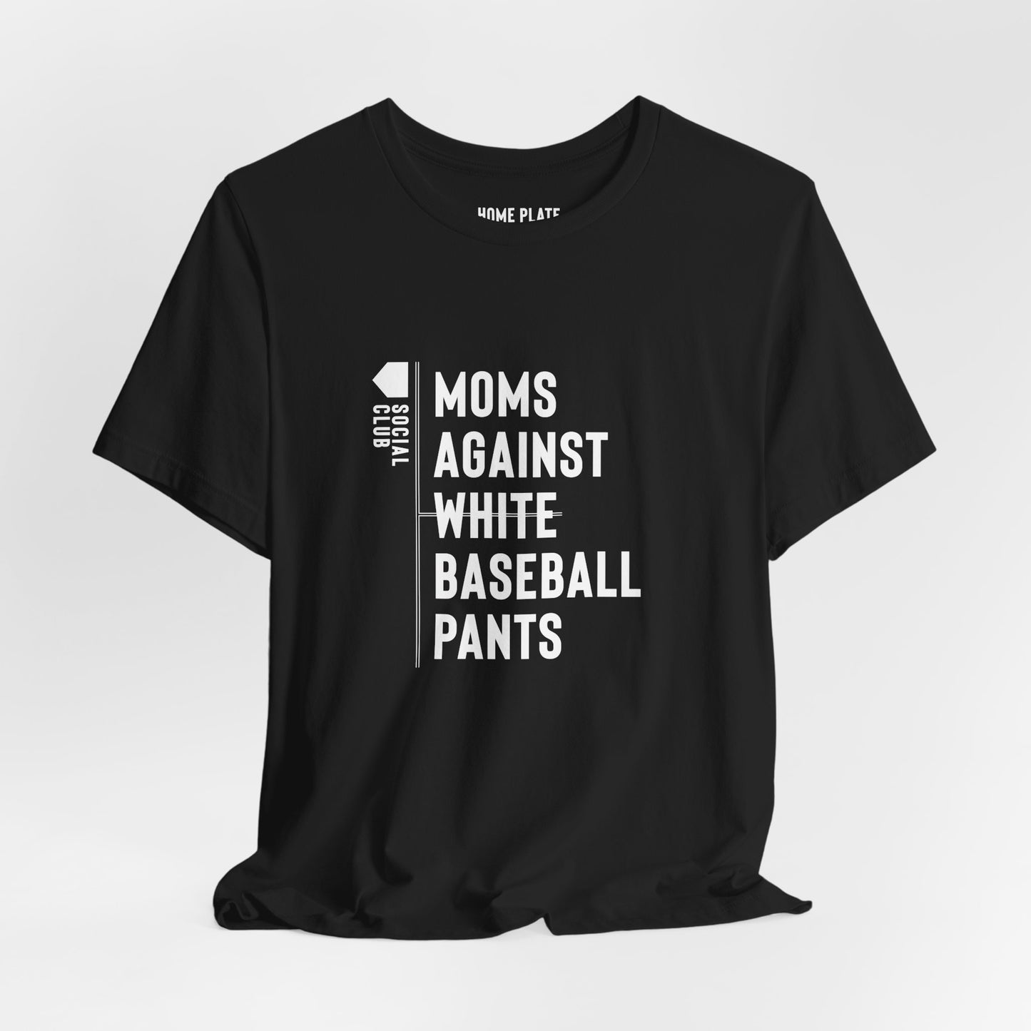Moms Against White Baseball Pants Tee