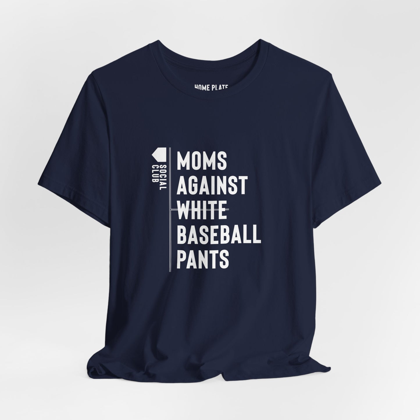 Moms Against White Baseball Pants Tee