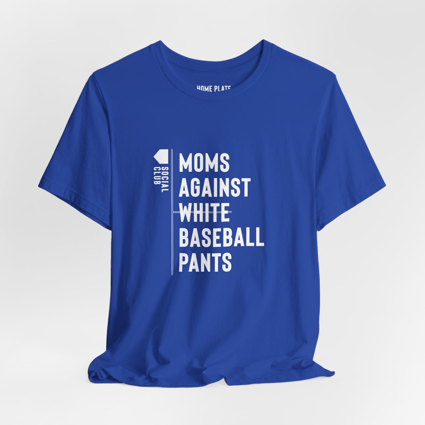 Moms Against White Baseball Pants Tee