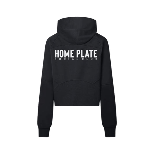 Baseball Mommin' Cropped Half-Zip Hoodie