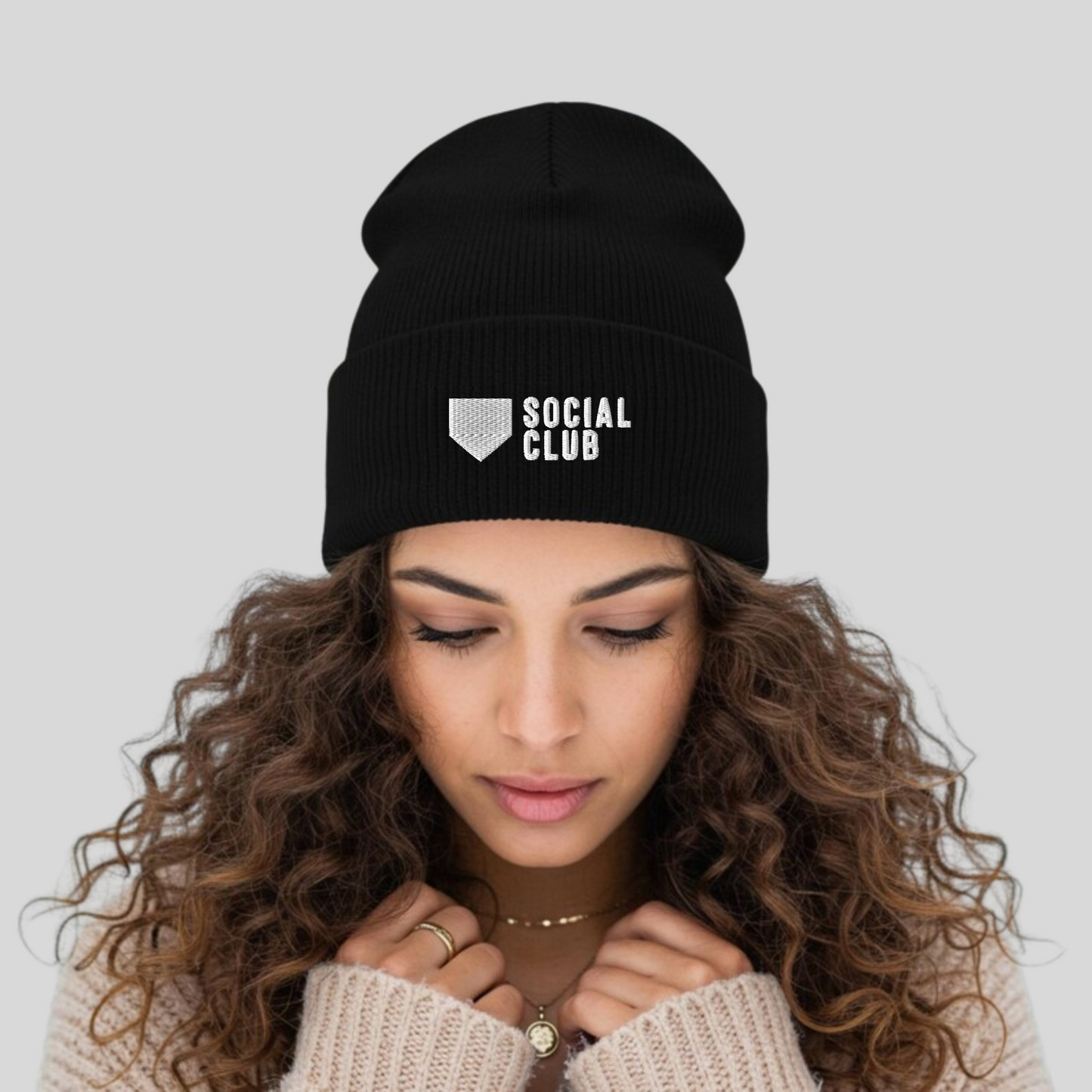 Home Plate Social Club Embroidered Cuffed Beanie