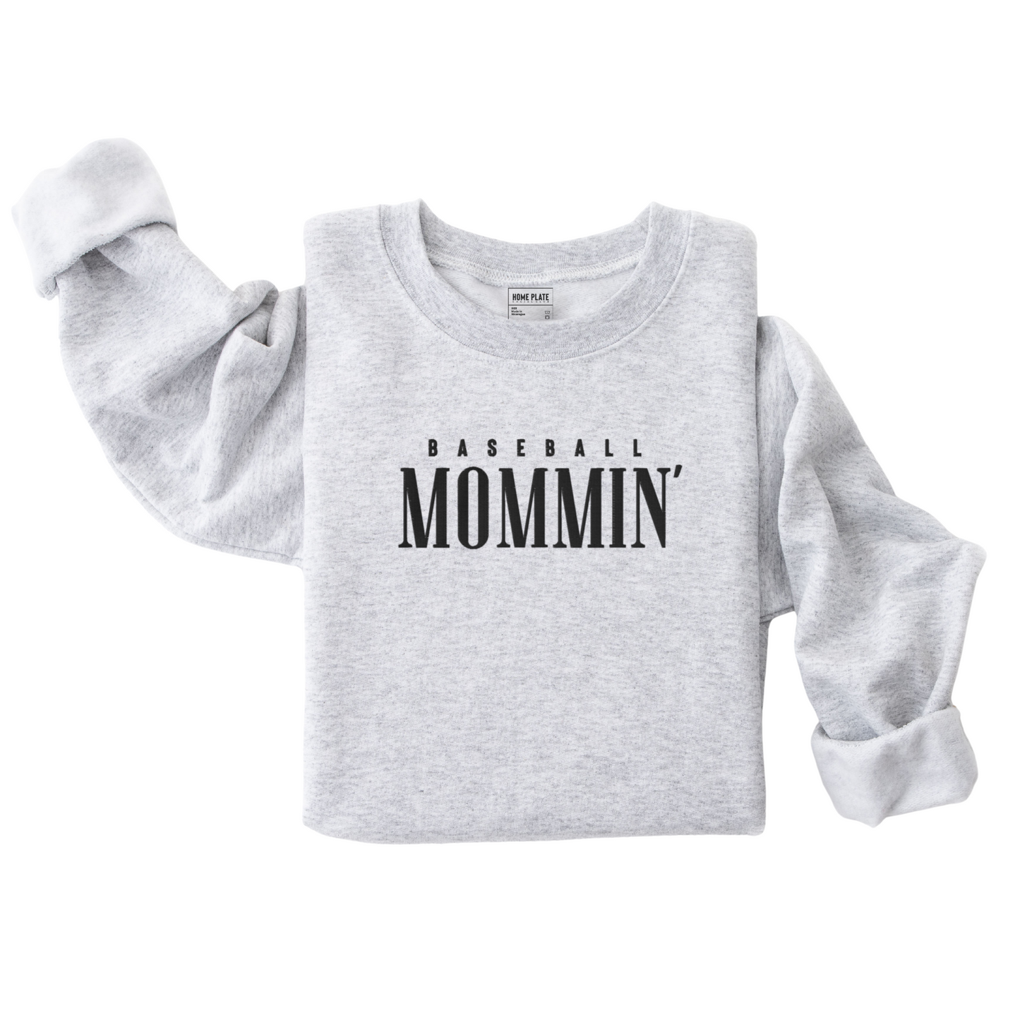 Baseball Mommin' Embroidered Sweatshirt