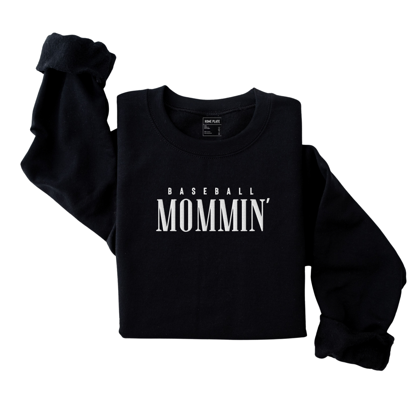 Baseball Mommin' Embroidered Sweatshirt