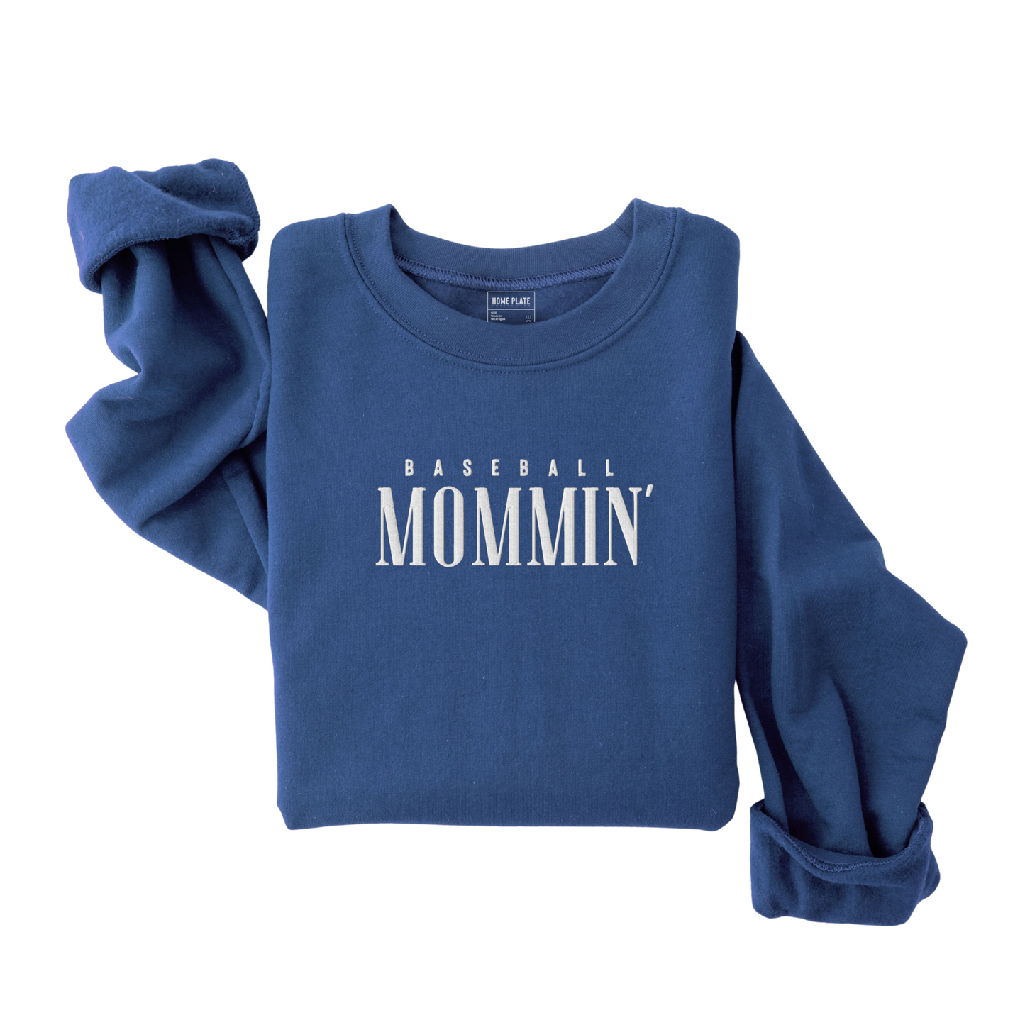 Baseball Mommin' Embroidered Sweatshirt