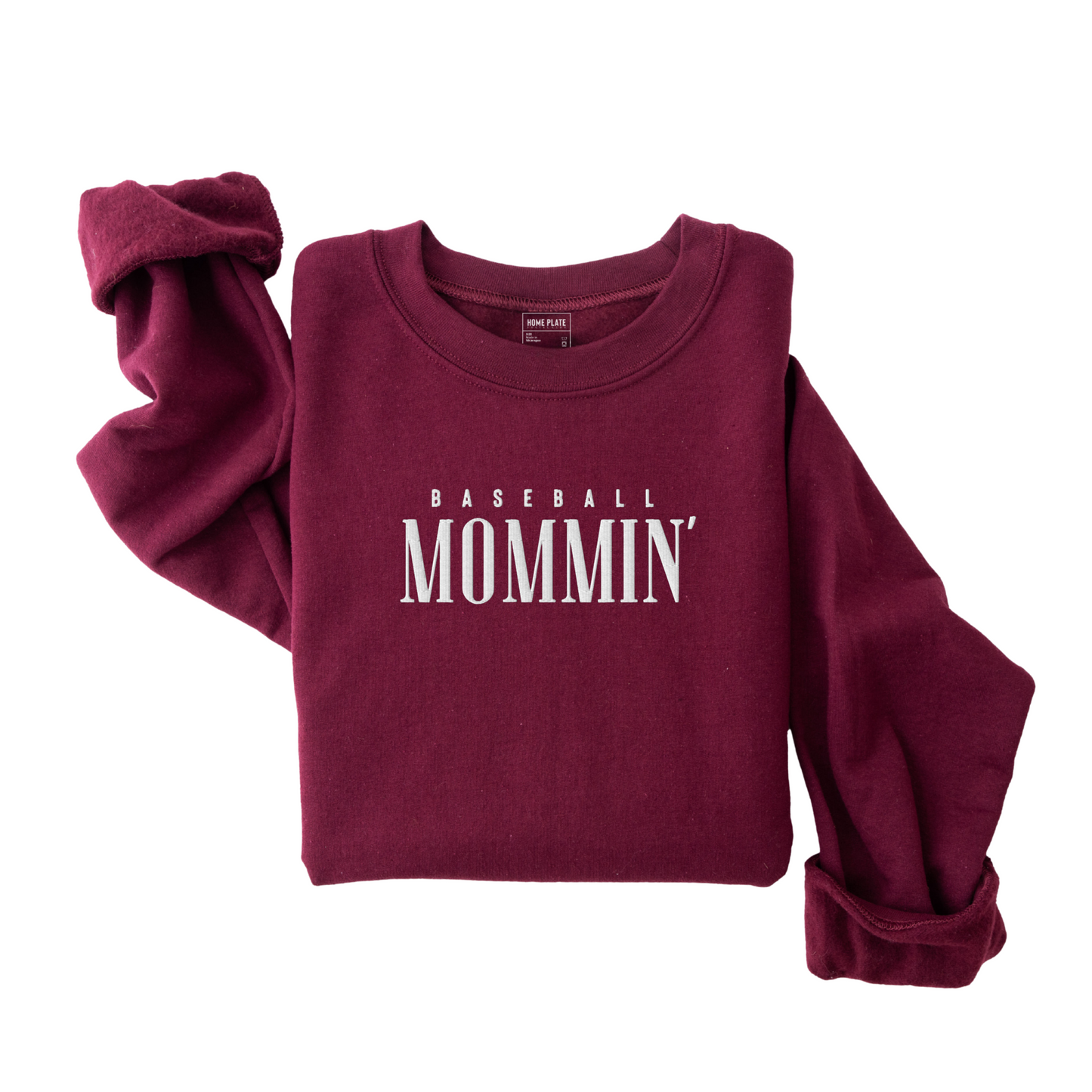 Baseball Mommin' Embroidered Sweatshirt