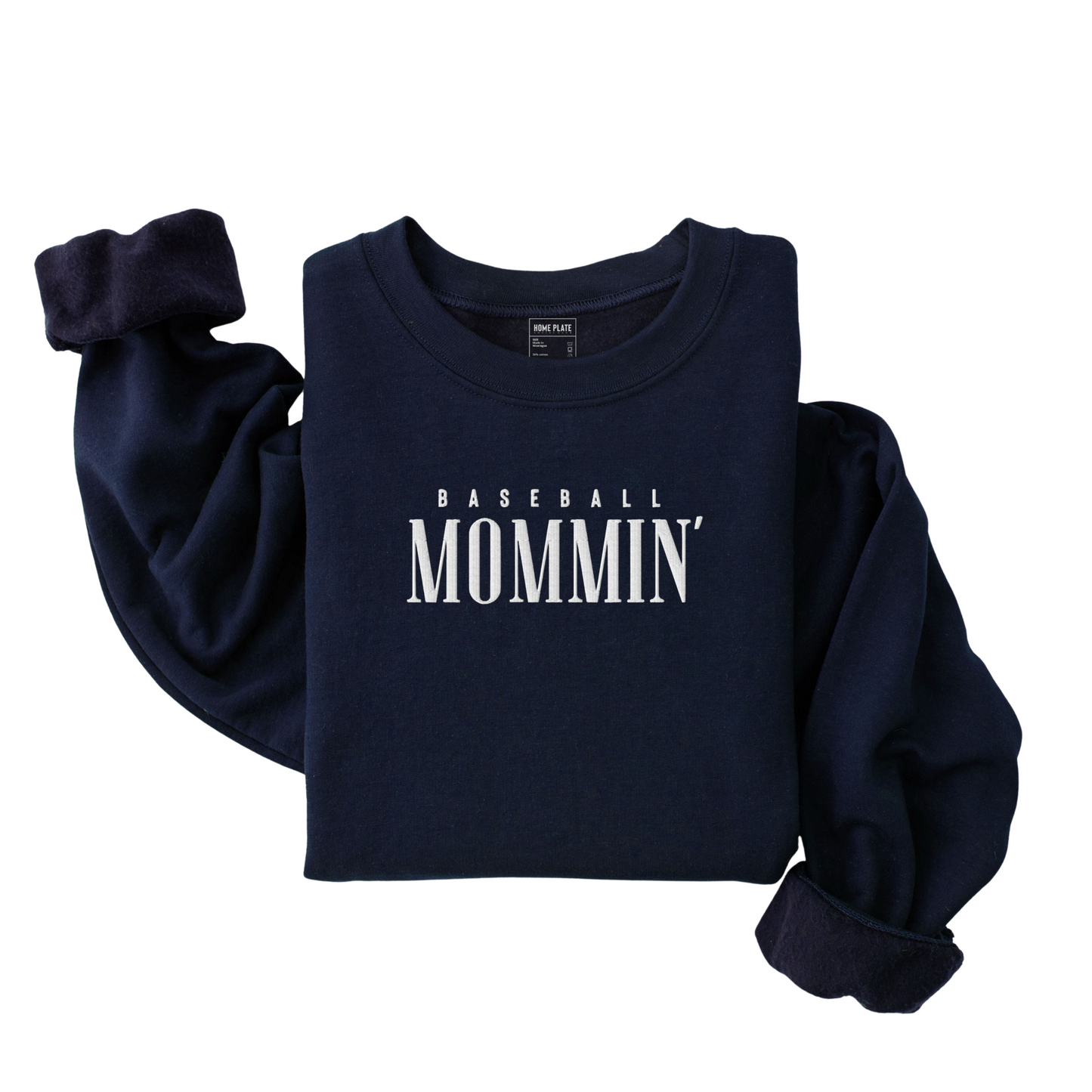 Baseball Mommin' Embroidered Sweatshirt