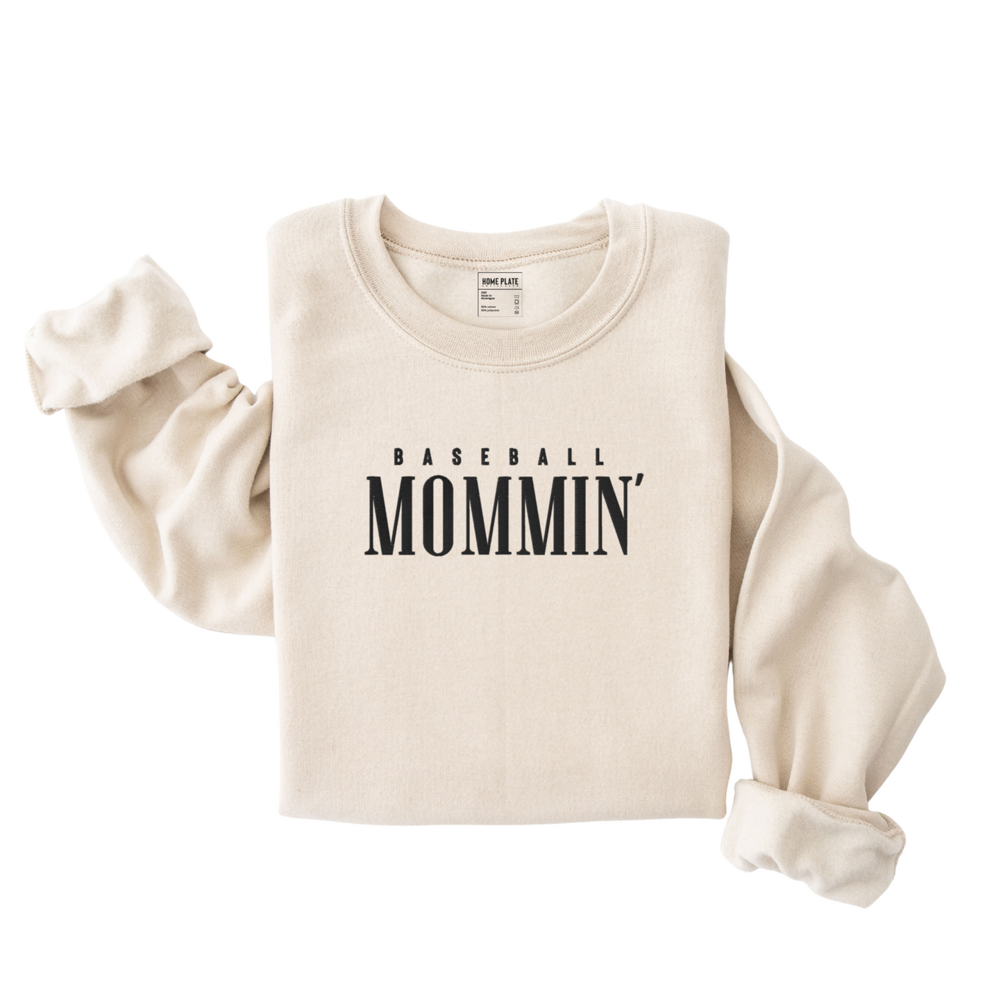 Baseball Mommin' Embroidered Sweatshirt