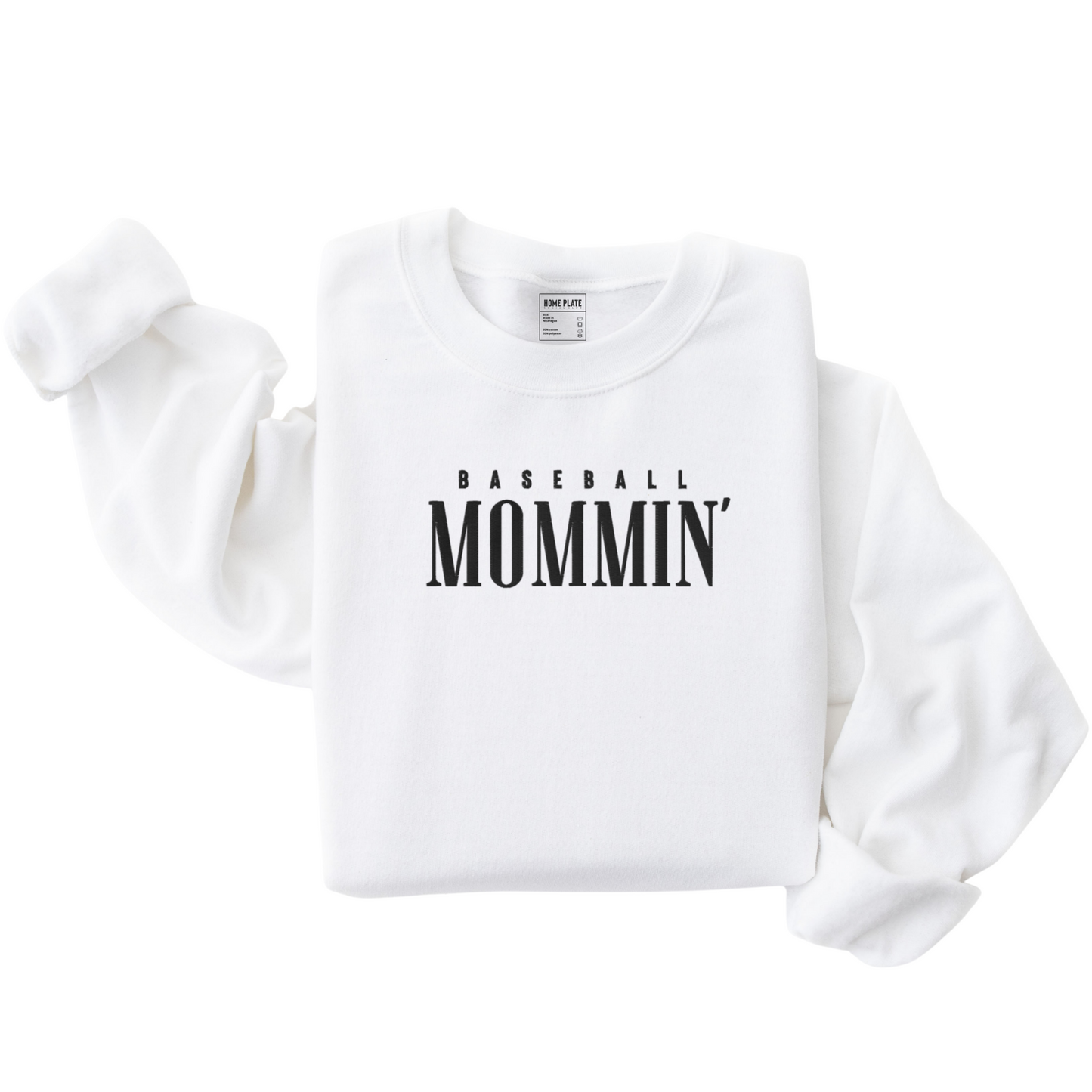 Baseball Mommin' Embroidered Sweatshirt